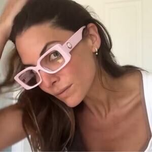 New! Versace Light Pink Rectangular Glasses, VE3362U 5485, Authentic